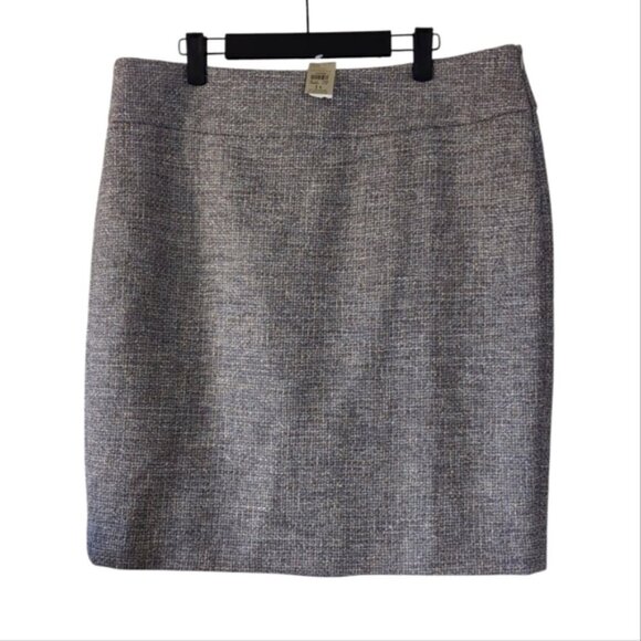 NWT Ann Taylor Wool Tweed Old Money Preppy Academia Lined Pencil Skirt 14 - Picture 2 of 8